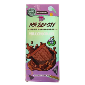 Mr. Beasty Milk Chocolate 4G Mushroom Chocolate Bars