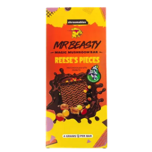 Mr. Beasty Reese's Pieces 4G Mushroom Chocolate Bars