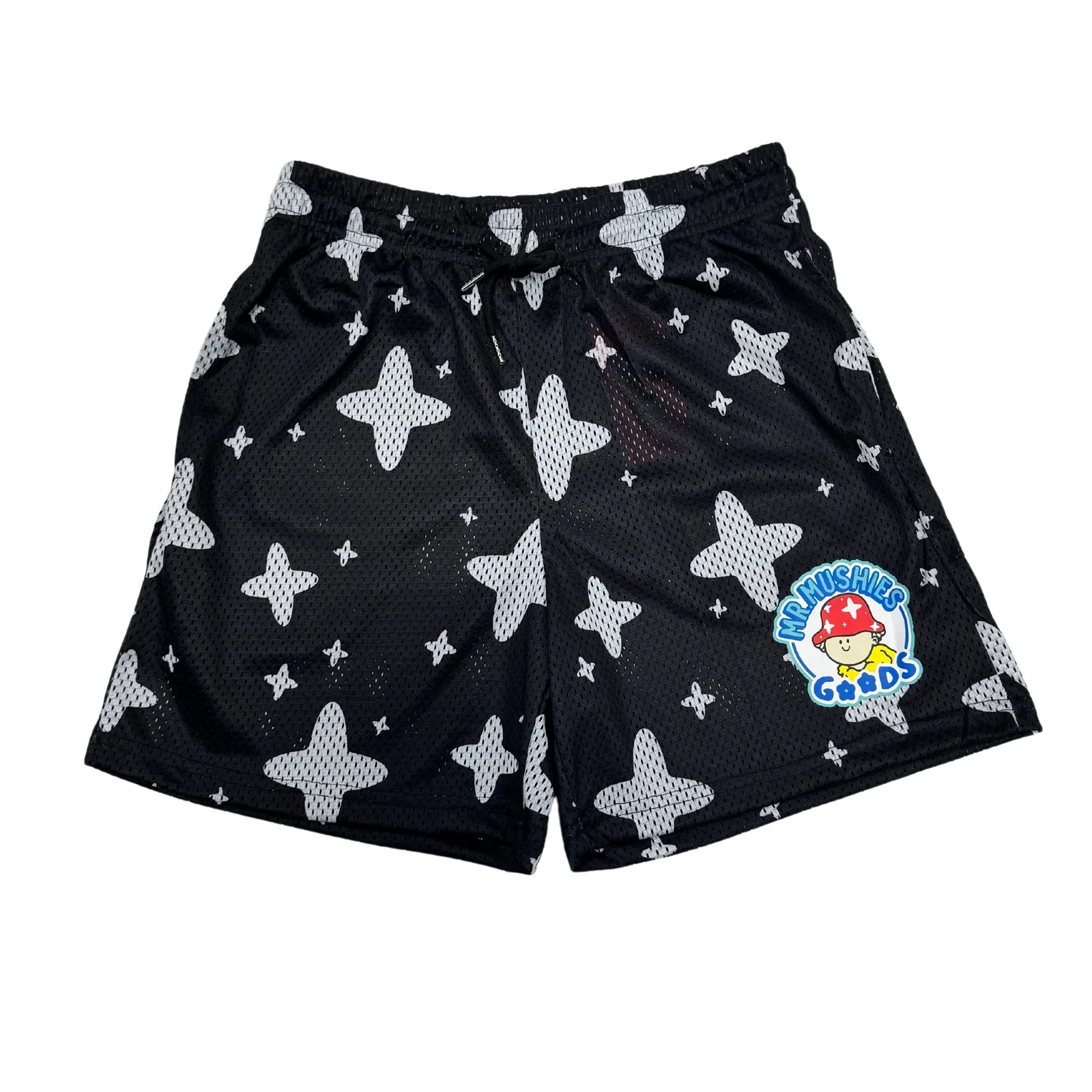 Mr. Mushies Star Black Shorts