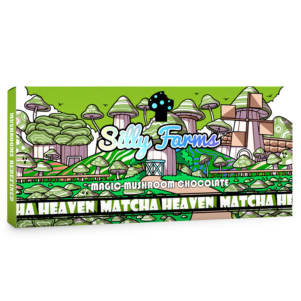 Silly Farms Matcha Heaven Magic Mushroom Chocolate Bar