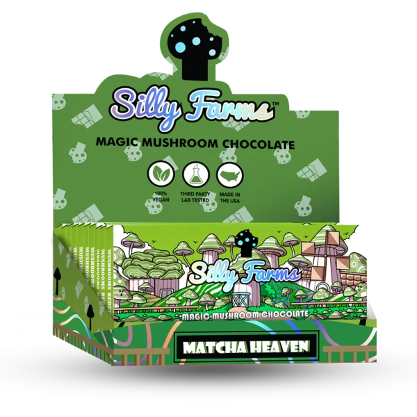 Silly Farms Matcha Heaven Magic Mushroom Chocolate Bar