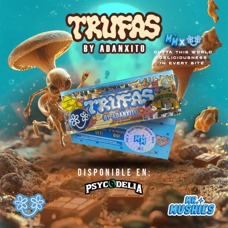 Mr Mushies x Adanxito: Trufas Chocolate Bars